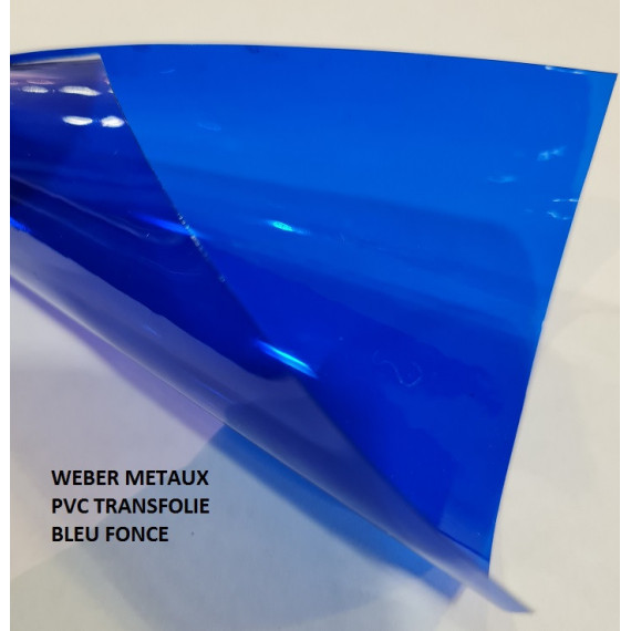 Pvc transp folie bleu foncé Pvc transp folie bleu foncé