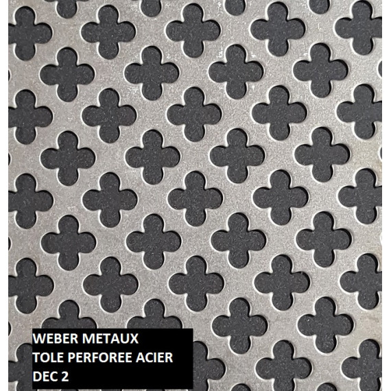 Tôle perforée acier brut DEC 2