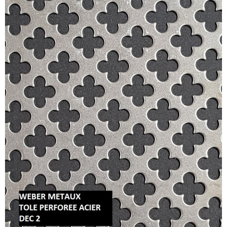 Tôle perforée acier brut DEC 2